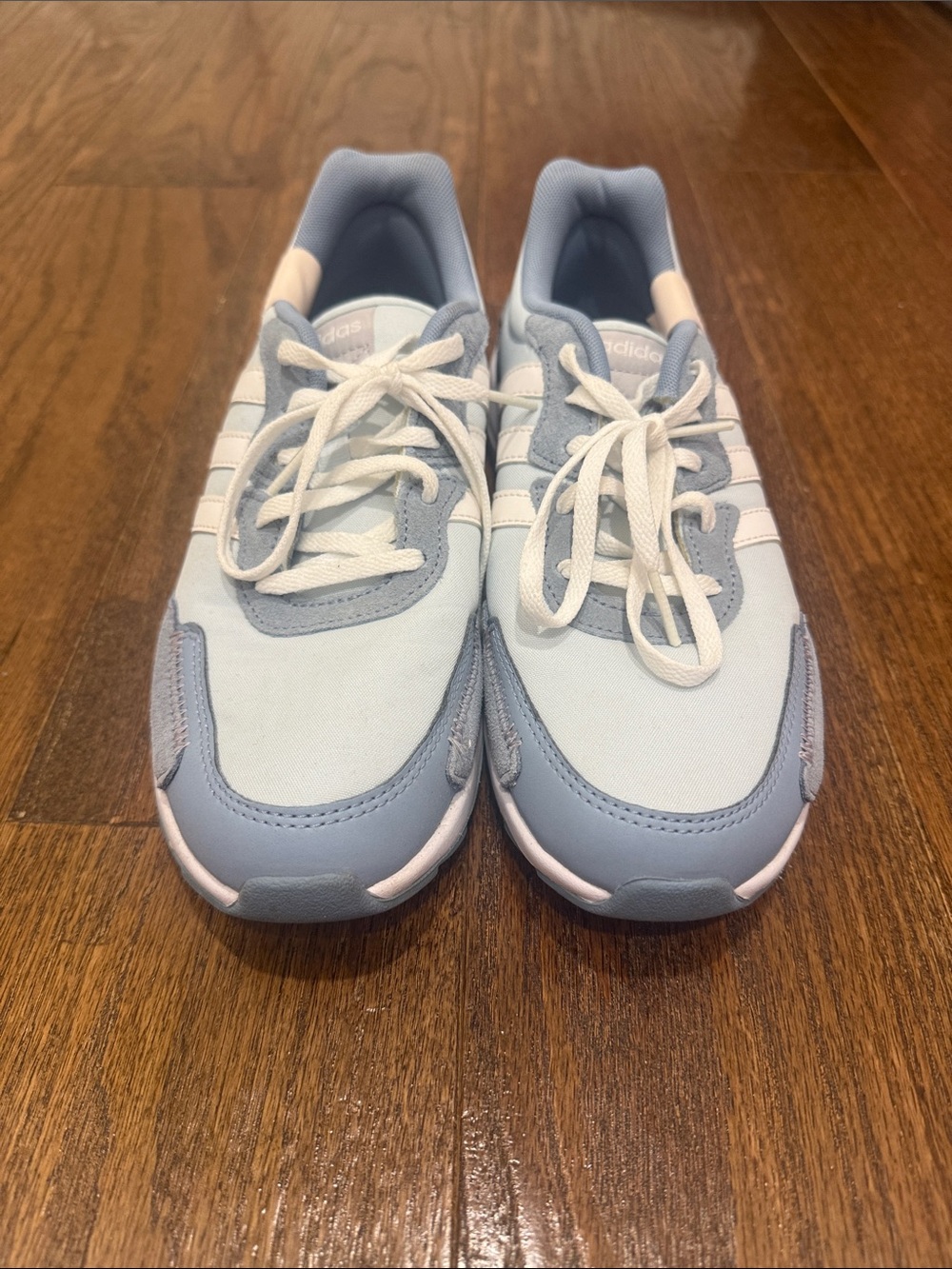 adidas Women’s Baby Blue & White Sneakers - Picture 3 of 7